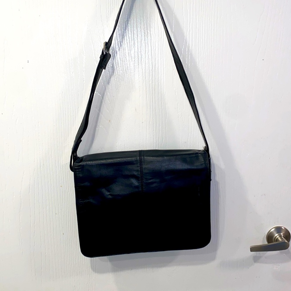 Like new black leather purse